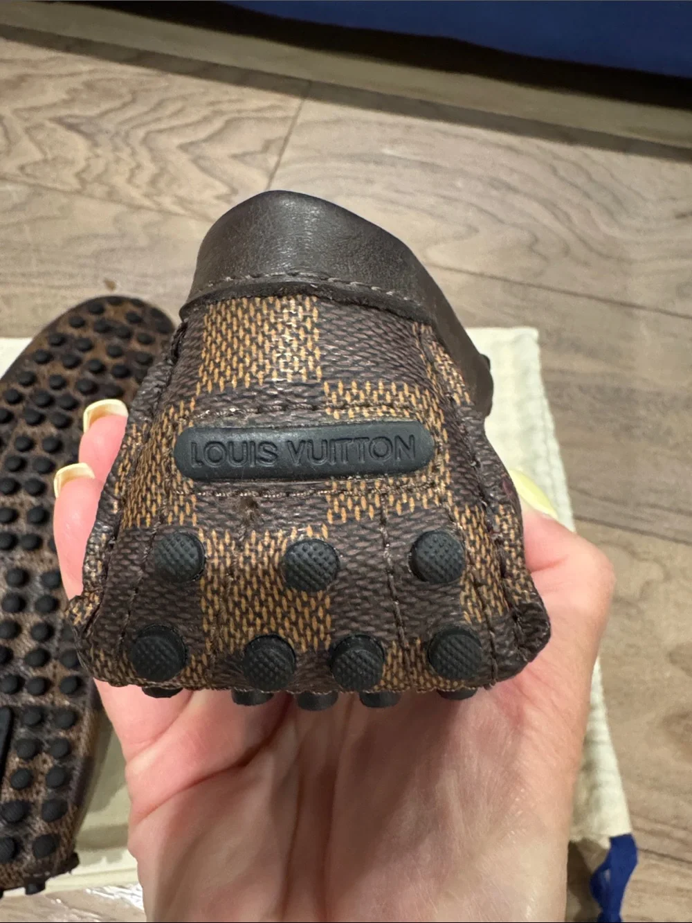 Louis Vuitton Brown Damier Canvas Men’s Slip-On Moccasin
